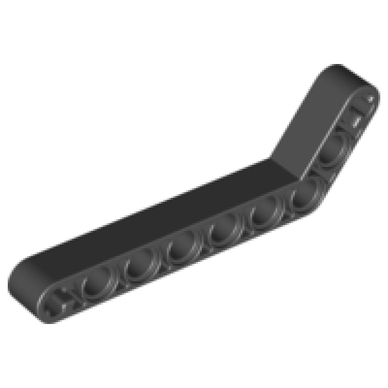 Technic, Hefbalk Dik 1x9 (7-3) gebogen Black